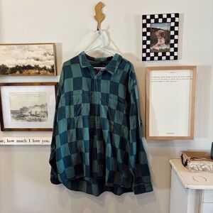 Men's Green Plaid Shirt